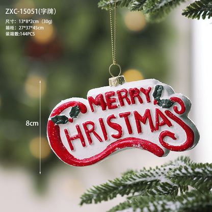 Christmas decoration small pendant gingerbread man plate House crutch car pendant Christmas tree Christmas wreath pendant