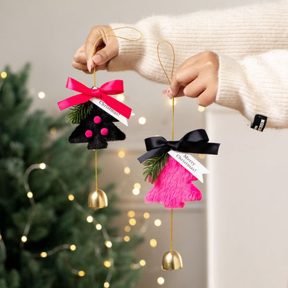 New Christmas Decorations Christmas Bow Bell Pendant Christmas Tree Decorations Atmosphere Scene Pendant