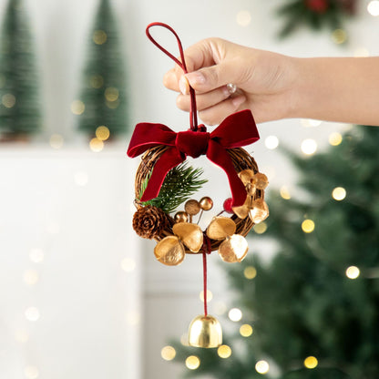 2026 New Christmas Decorations Christmas Bell Garland Pendant Christmas Tree Decorations Atmosphere Scene Hangings