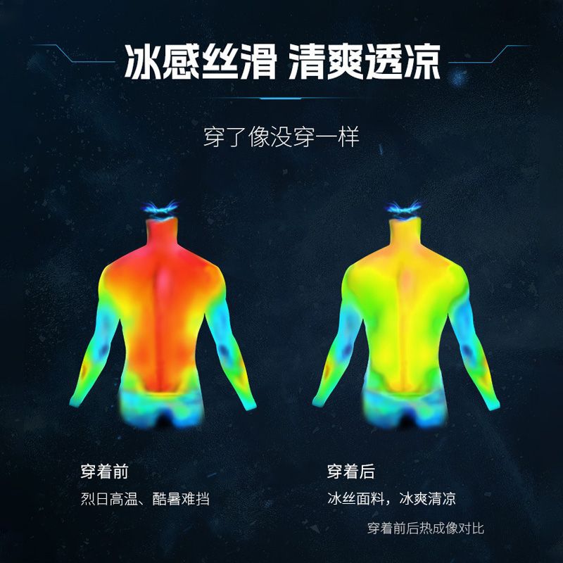 Sports suit Men's Fitness Clothes Summer Tights Thin Ice Silk Quick-drying Short-sleeved Running Shorts Casual Morning Running Clothes