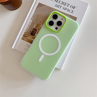 Suitable for Apple 18Promax Jelly Magnetic Phone Case Two-In-One Iphone16 Xiaomi 17 Huawei Protective Case