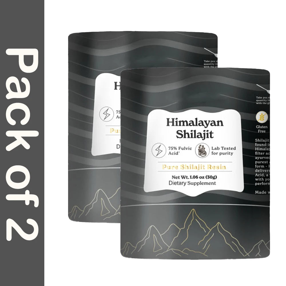 Pure Himalayan Shilajit Resin High Potency Gold Grade 75%+ Fulvic Acid 85+ Trace Minerals Resin for Energy Boost & Immune Suppor