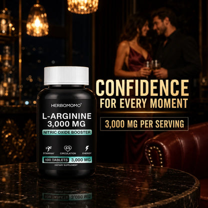 L Arginine 3000mg Tablets Maximum Dose L-Arginine Nitric Oxide Supplement for Supporting Energy - Nitric Oxide Booster