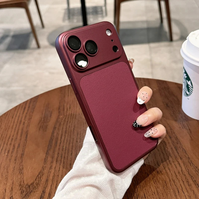 Soft Silicone TPU Leather Phone Case For iPhone 11 12 13 14 15 16 17 18 Pro Max Plus ShockProof Bumper Back Cases Cover