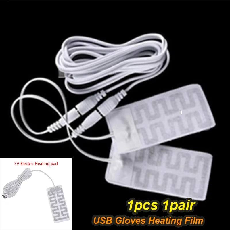 USB Rechargeable Heated Gloves Carbon Fiber Thermal Heating Hand Warmers Winter Ski Cycling Electric Heating Mittens