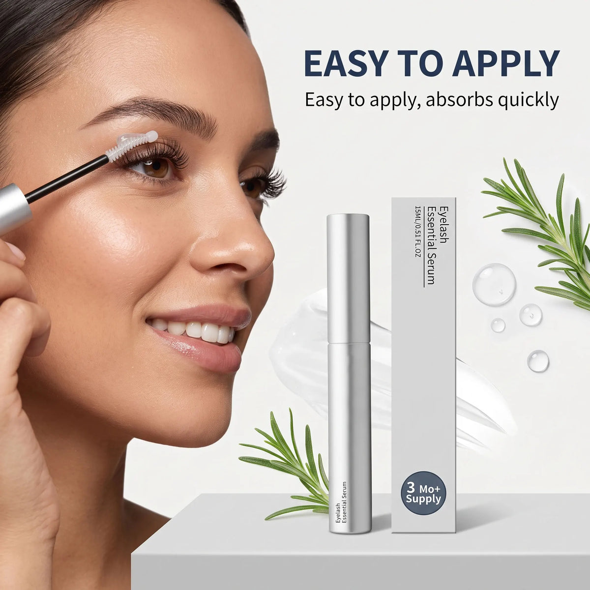 Eyelash Essential Serum 15ml Nourishing Lash Care Liquid for Natural Curl Thicker Fuller Longer Eyelashes Lash Care Products