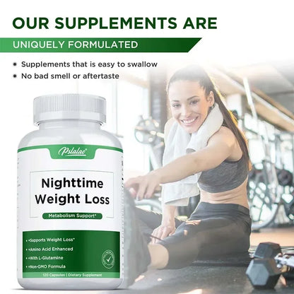 Nighttime Weight Loss Supplements - Appetite Suppressant, Burns Fat, Improves Digestion, Promotes Sleep and Relaxation