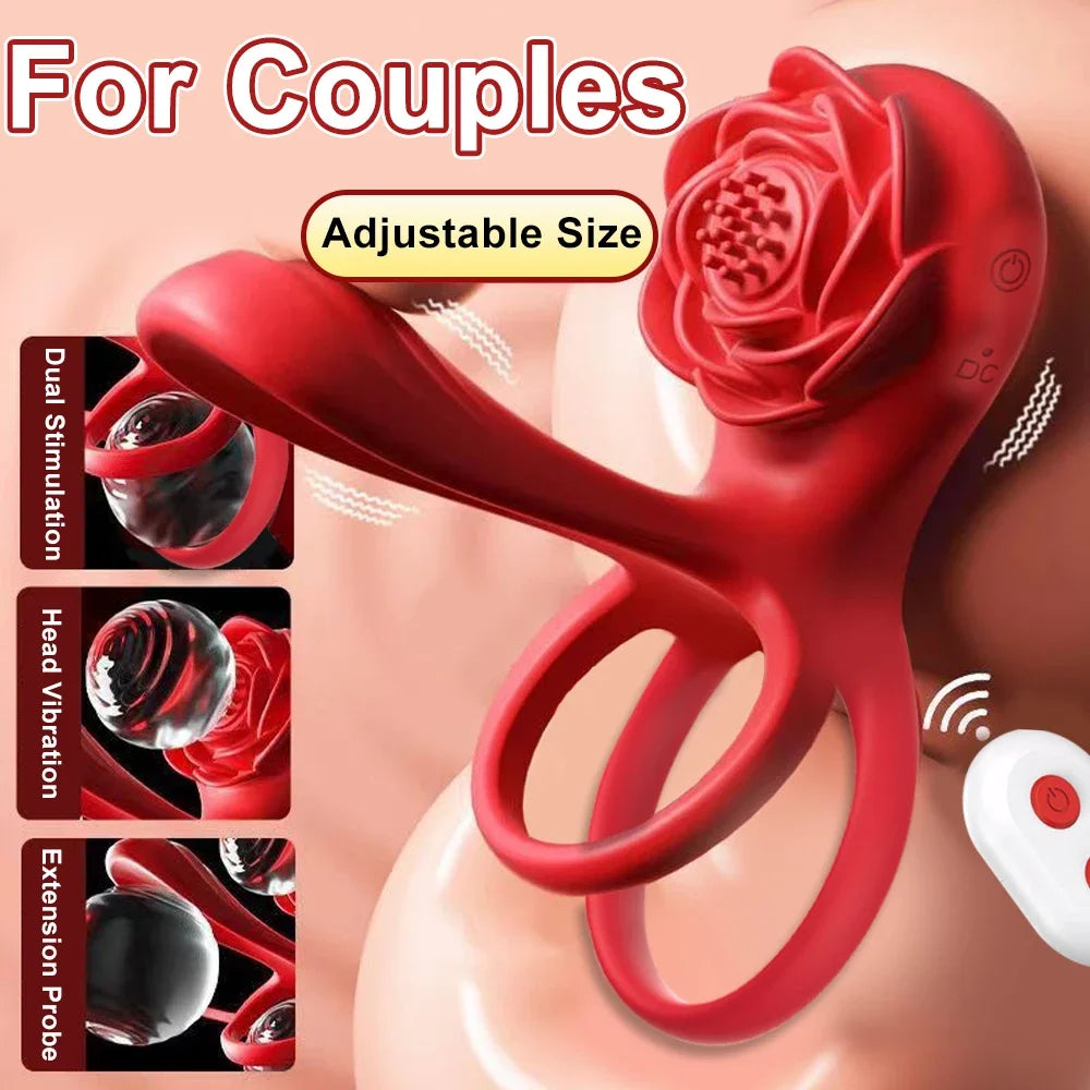 Powerful Penis Vibrator Male Remote Control Cock Ring G-Spot Clitoris Stimulator Delayed Ejaculation Adults Sex Toys for Men 18+