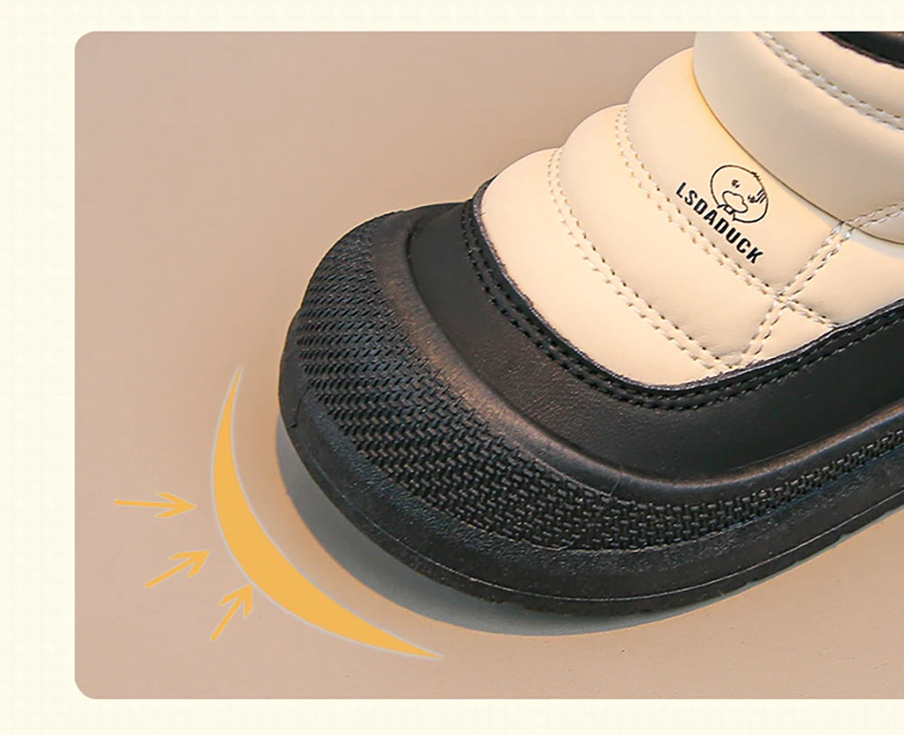 2025 New Winter Plush Snow Boots for Children Thick Warm Boy's Girl's Cotton Shoes Waterproof Kid's Winter Boots Velvet Shoe