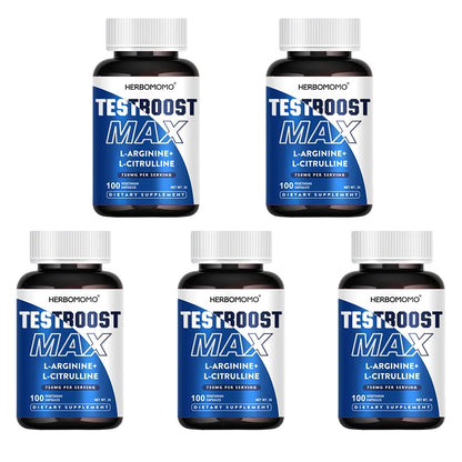 100 Capsules L-Arginine & L-Citrulline Male Enhancing Supplement for Reproductive Health Natural Energizer Supporting Energy And