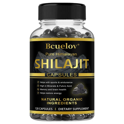 Shilajit Original Shilajits Capsule High Purity Mineral Supplements with 85+Trace Minerals Enhance Energy & Resist Stress