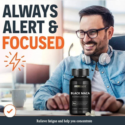 Male Enhancing Supplement with Black Maca- Muscle Builder Enlargement Pills - Natural Test Booster