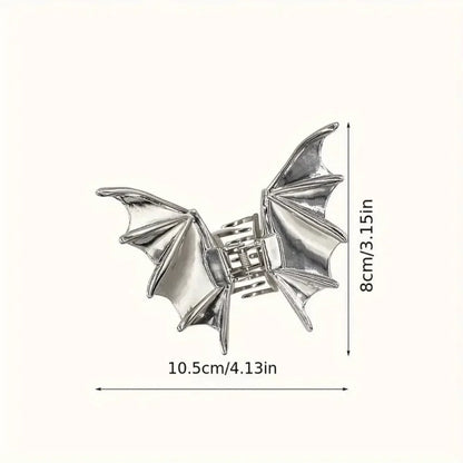 Halloween Alloy Bat Hair Claw Clips Y2K Gothic Style Metal Shark Clamp Girls Holiday Hair Accessories