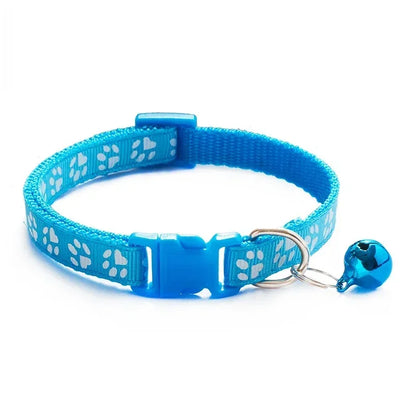 Fashion Pet Cats Collar Colorful Pattern Cute Bell Adjustable Collars for Cats Kitten DIY Ring Necklace Pet Accessories