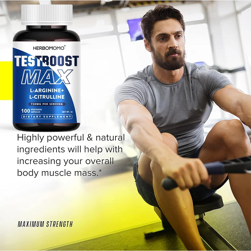 100 Capsules L-Arginine & L-Citrulline Male Enhancing Supplement for Reproductive Health Natural Energizer Supporting Energy And