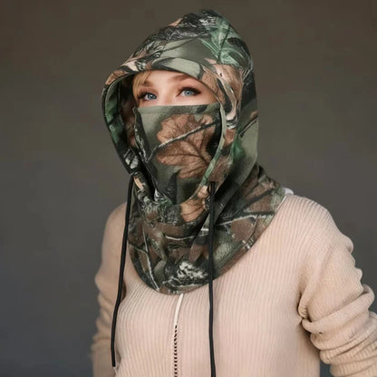 Unisex Warm Fleece Balaclava Winter Thermal Face Mask Neck Hooded Cap for Outdoor Sports Windproof Scarf Ski Head Cover Beanies