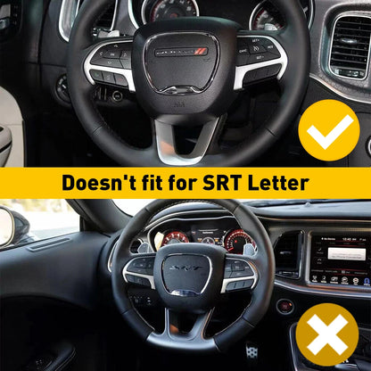 For Dodge Durango Charger Challenger 2015 2016 2017 2018 2019 2020 2021 2022 Car Accessories Stickers Steering Wheel Trim Cover