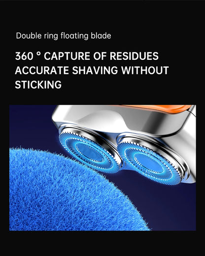 Mini Electric Smart Shaver Household Car Shaver Digital Display Dual Blade Rechargeable Shaver Powerful Beard Trimmer Tool