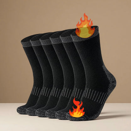 Merino Wool Thermal Socks, Suitable for Both Men and Women, 3 Pairs of Fully Cushioned Winter Boot Socks, Ideal for Hiking and Working in Cold Weather