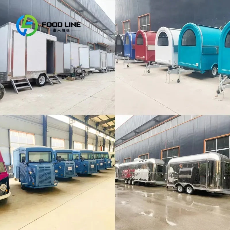 Customized Fully Equipped Mobile Dining Car - BBQ Pizza Coffee Ice Cream Hot Dog Snack Concession Trailer