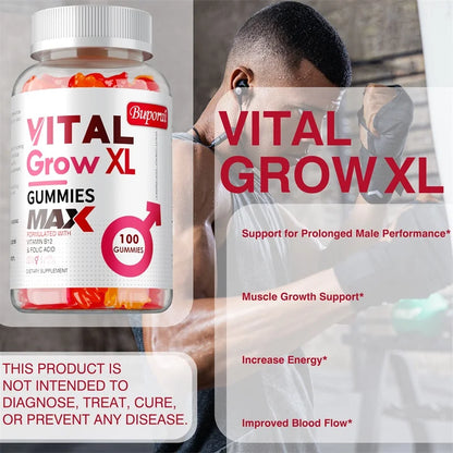 Vital Grow XL Male Gummies - Male Energy Management, Enhancing Male Vitality and Endurance, and Improving Athletic Performance