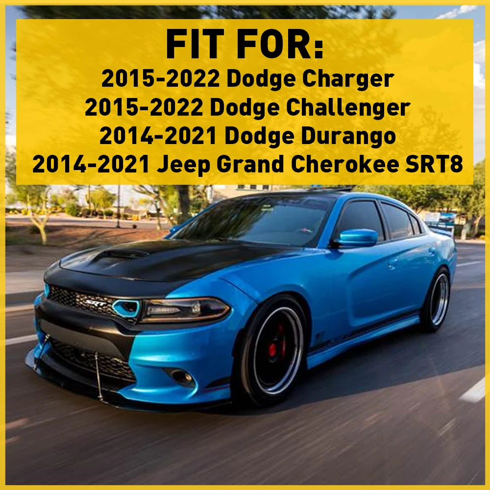 For Dodge Durango Charger Challenger 2015 2016 2017 2018 2019 2020 2021 2022 Car Accessories Stickers Steering Wheel Trim Cover