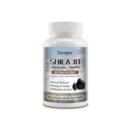 Shilajit & Ginseng Capsules, Mineral Herbal Supplement for Daily Focus Energy Endurance Brain & Immune Wellness, Relieve Stress