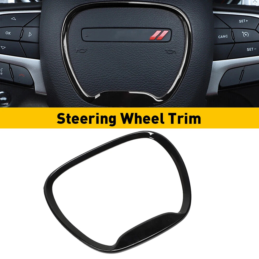 For Dodge Durango Charger Challenger 2015 2016 2017 2018 2019 2020 2021 2022 Car Accessories Stickers Steering Wheel Trim Cover