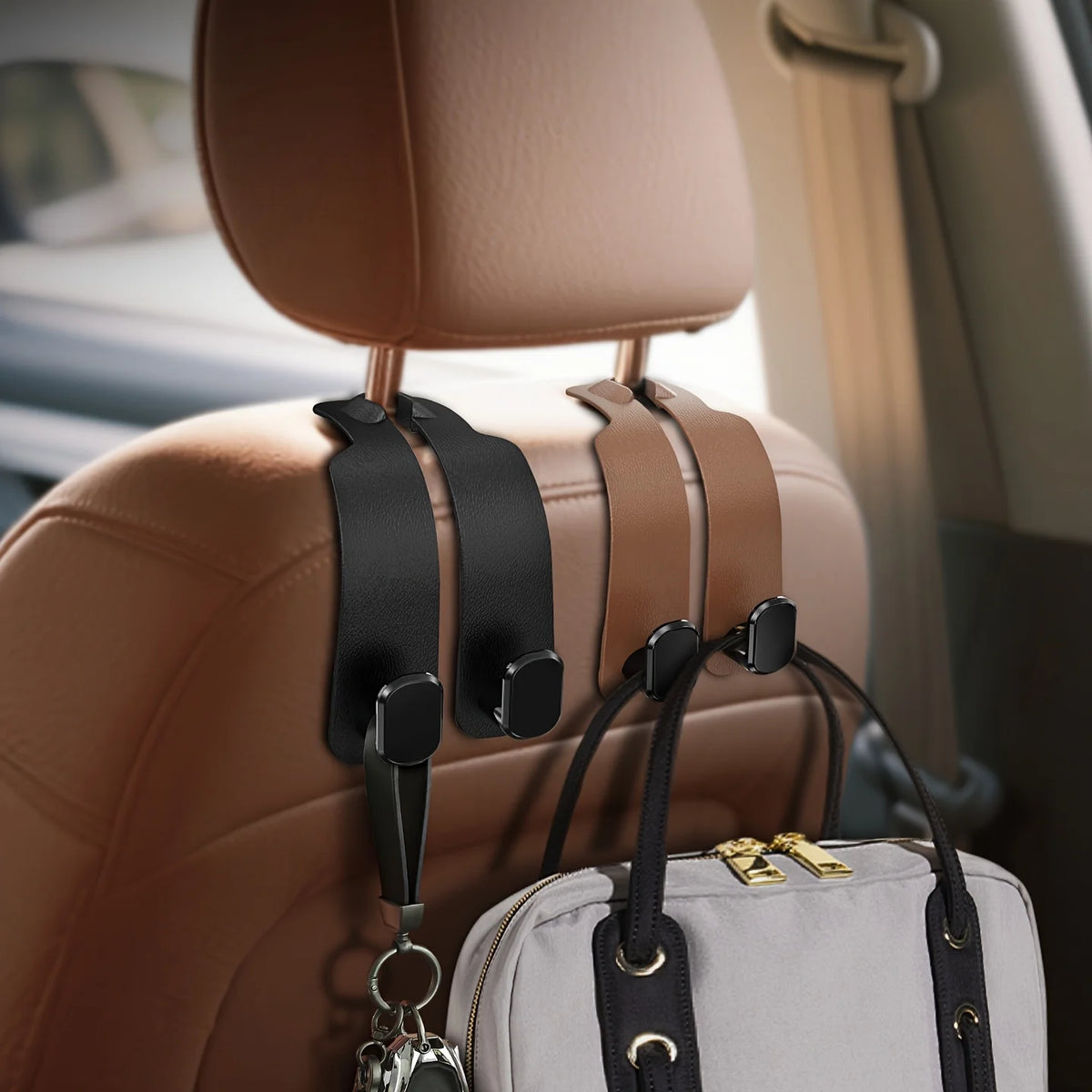 Car Headrest Hook Accessory，Used for Organizing Bags and Organizing the Back of the Seat，Car Fastener Hook