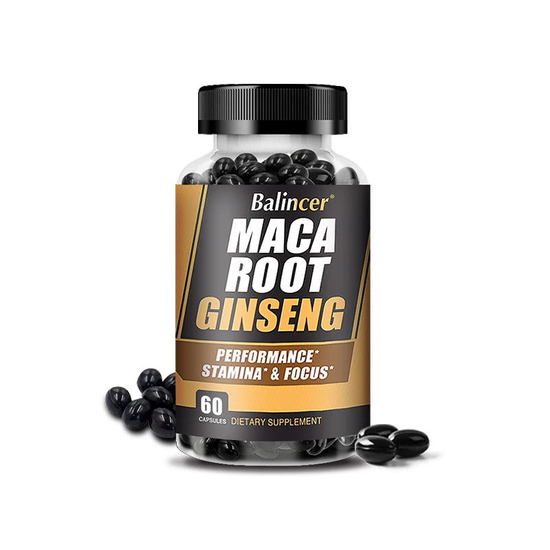 Maca + Ginseng Capsules - Supports Immune Health, Improves Mood, and Boosts Energy, 120 Capsules