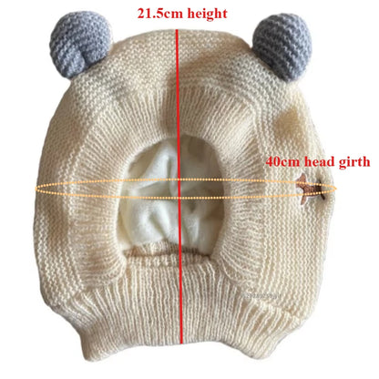 Quiet Dog Ear Muffs Noise Protection Pet Ears Covers Knitted Hat Anxiety Relief Winter Warm Earmuffs For Medium Large Dogs New