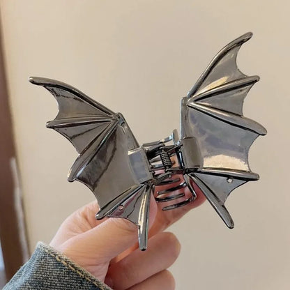 Halloween Alloy Bat Hair Claw Clips Y2K Gothic Style Metal Shark Clamp Girls Holiday Hair Accessories