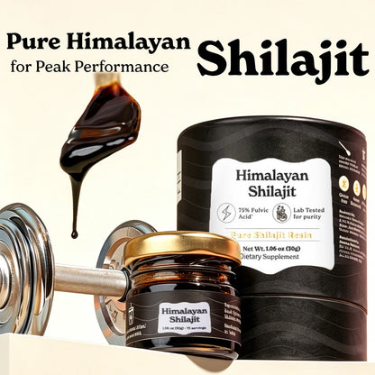 Pure Himalayan Shilajit Resin High Potency Gold Grade 75%+ Fulvic Acid 85+ Trace Minerals Resin for Energy Boost & Immune Suppor