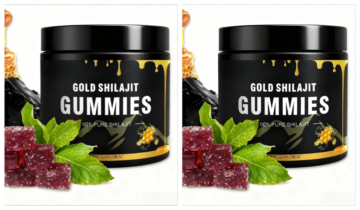 Shilajit Gummies with Manuka Honey, Endurance, Focus and Vitality Support,100 mg per Gummy, 30 Count Daily Formula for Energy