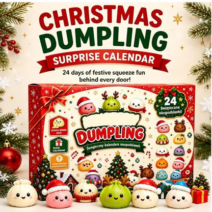 2026 Christmas Dumpling Squishy Advent Calendar 24Day Countdown Surprise Box Squishies Ball Slow Rebound Squeeze Sensory Gift