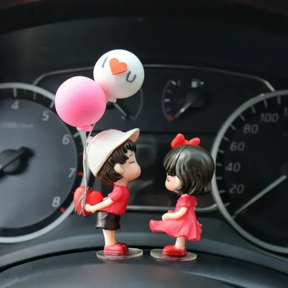 Car Accessories Interior Woman Ornament Cute Creative Desktop Couple Valentine's Day Present Car Center Console Decoration