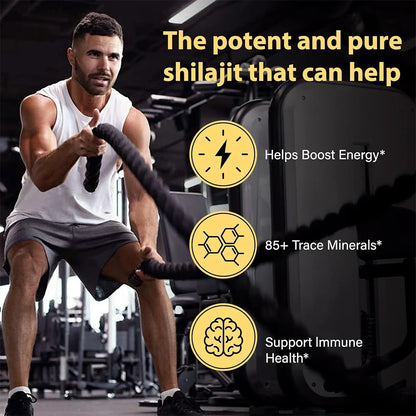 Shilajit Original Shilajits Capsule High Purity Mineral Supplements with 85+Trace Minerals Enhance Energy & Resist Stress