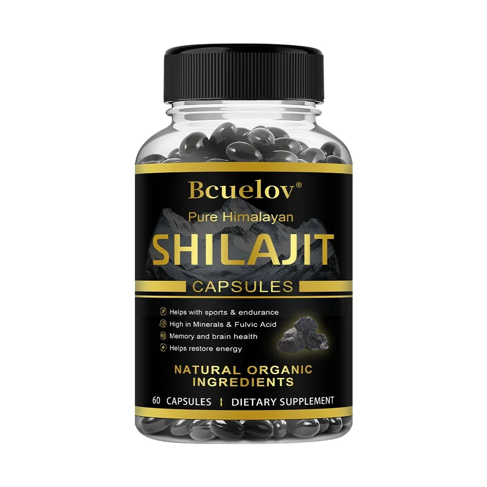Shilajit Original Shilajits Capsule High Purity Mineral Supplements with 85+Trace Minerals Enhance Energy & Resist Stress