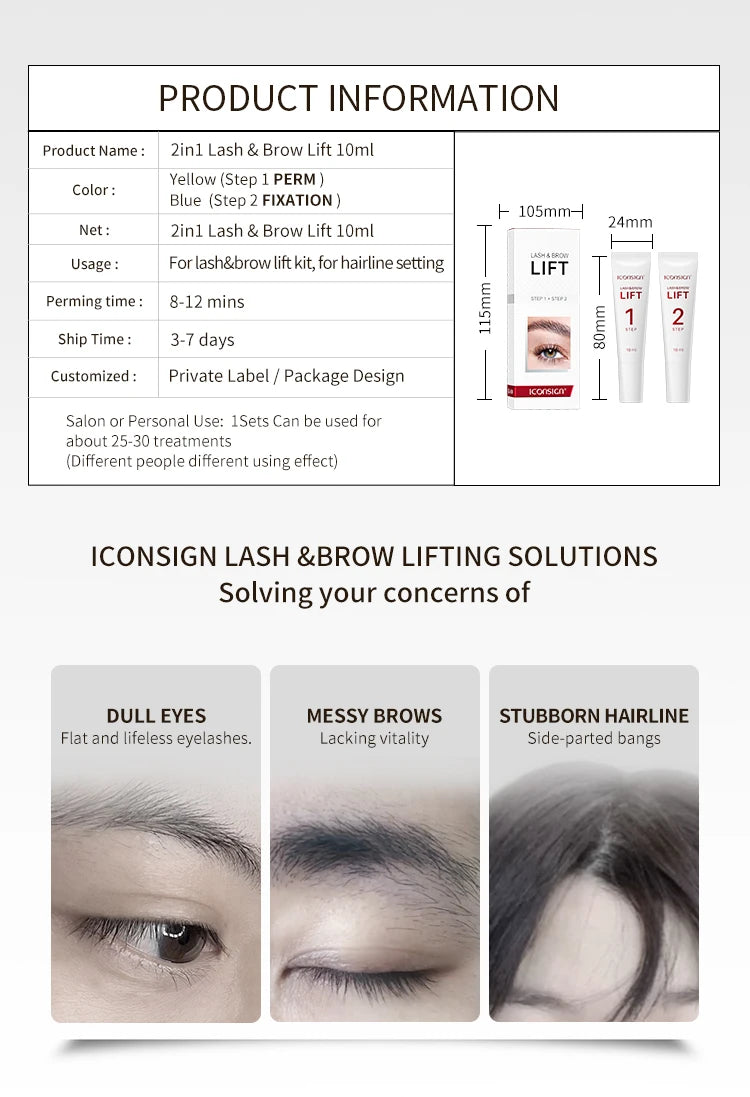 SA USA DE Spain France Fast Shipping Dropshipping 10ml Step 1 2 Fix Perming Set For Lash Brow Lift Perm Fixation Setting Lotion