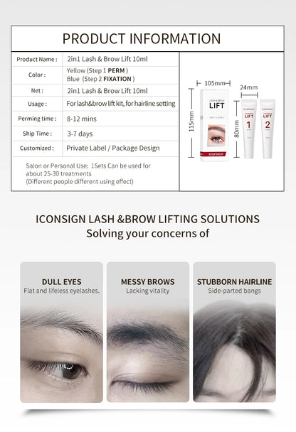 SA USA DE Spain France Fast Shipping Dropshipping 10ml Step 1 2 Fix Perming Set For Lash Brow Lift Perm Fixation Setting Lotion