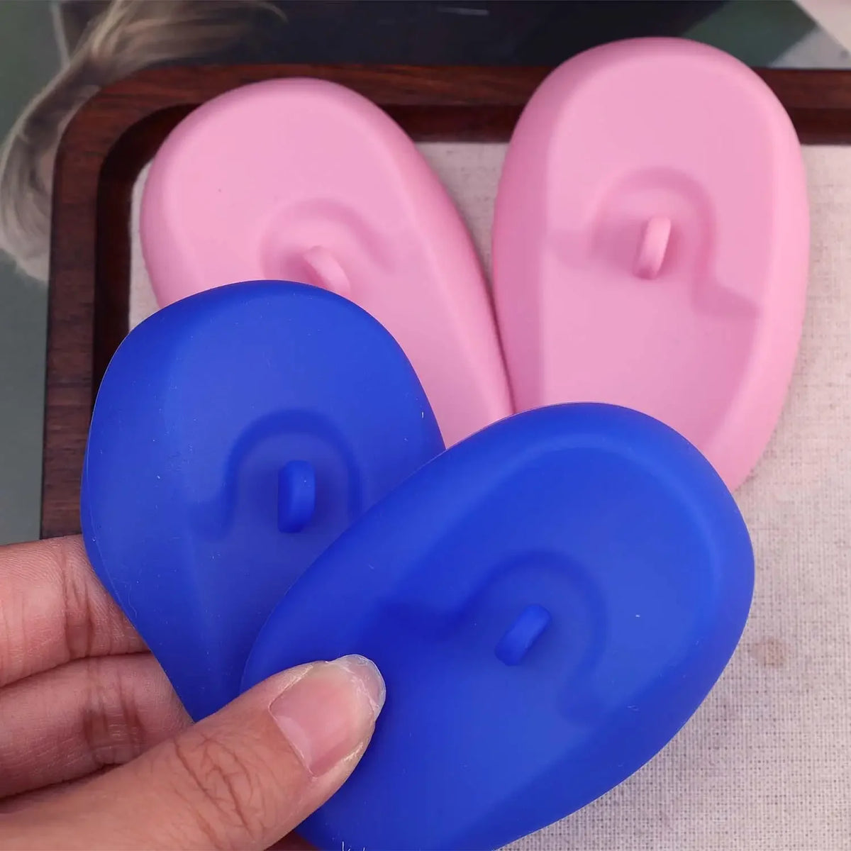 Silicone Ear Cover Hair Coloring Dyeing Ear Protector Waterproof Shower Ear Shield 2 PCS Earmuffs Caps Salon Styling Accessories