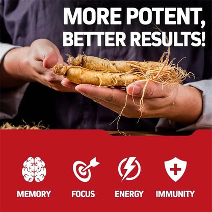 Korean Red Panax Ginseng - Energy, Endurance, Vitality, Performance, Immune Support