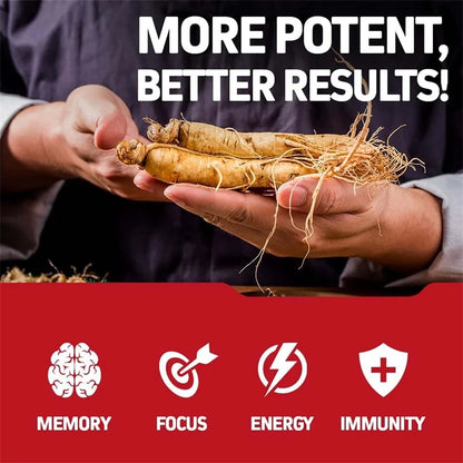 Korean Red Panax Ginseng - Energy, Endurance, Vitality, Performance, Immune Support