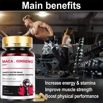 Best Men's Black Maca Supplement - Ginseng Supplement for Health, Energy and Endurance, Muscle Mass