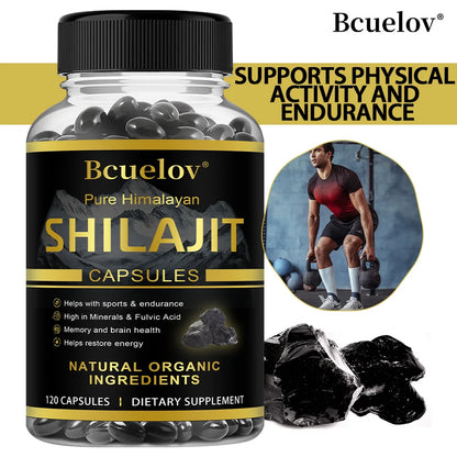 Shilajit Original Shilajits Capsule High Purity Mineral Supplements with 85+Trace Minerals Enhance Energy & Resist Stress