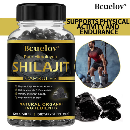 Shilajit Original Shilajits Capsule High Purity Mineral Supplements with 85+Trace Minerals Enhance Energy & Resist Stress