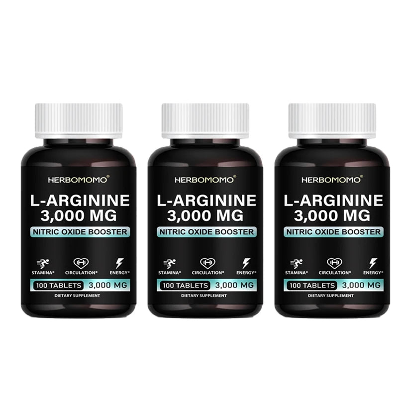 L Arginine 3000mg Tablets Maximum Dose L-Arginine Nitric Oxide Supplement for Supporting Energy - Nitric Oxide Booster