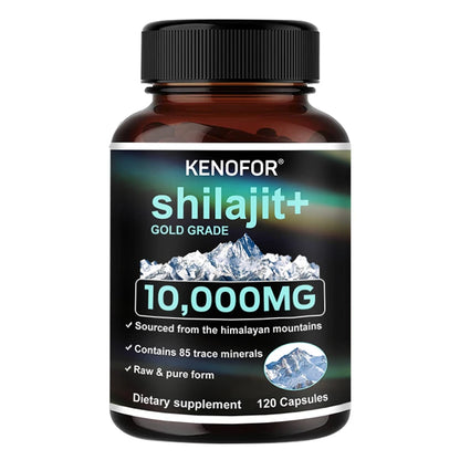 Himalayan Shilajit Capsules 1000mg - Trace Minerals, Natural Energy, Strength, Muscle Strength, Digestive & Immune Support