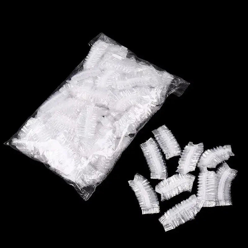 100-1000Pcs Disposable Hairdressing Earmuffs Salon Clear Ear Cover Ear Protection Hair Dye Protect Cap Hair Color Styling Tool
