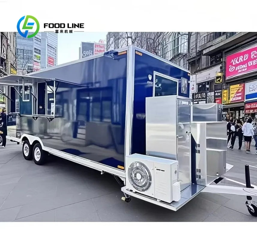 Customized Fully Equipped Mobile Dining Car - BBQ Pizza Coffee Ice Cream Hot Dog Snack Concession Trailer